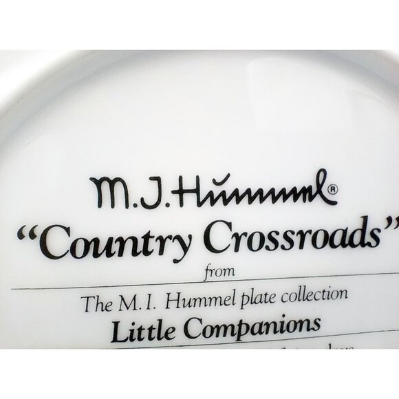 Hummel Country Crossroads Plate Limited Edition Little Companions Danbury Mint - Picture 8 of 12
